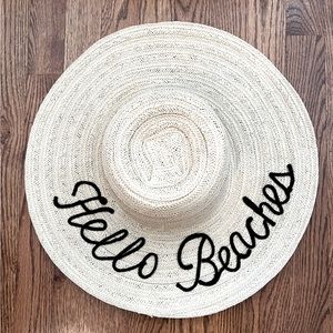 Beach Sun Hat “Hello Beaches” by Melrose and Market